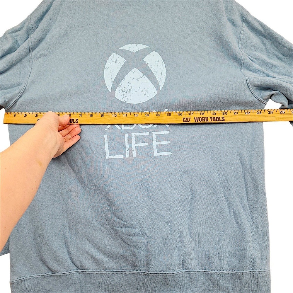 Xbox Life Hoodie XL Mens Unisex Women Blue Full Zip Up Gaming Microsoft Tech NEW - Picture 7 of 14